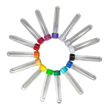 Imagem de Kit Tubetes Com Tampa Escolha Cor Artesanato Festa Doces Lembrancinha 