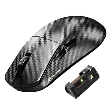 Imagem de MAMBASNAKE Mouse para jogos Attack Shark R11 Ultra 8KHz com fio de fibra de carbono, sensor PAW3950MAX 42K DPI, 49 g ultraleve, interruptores ópticos 70 M cliques, driver de nuvem AI, receptor RGB