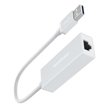 Imagem de Adaptador USB para Ethernet, T-Sound USB 3.0 Gigabit Ethernet adaptador de porta Ethernet para porta USB 3.0 para switch de rede rápido e estável para transferência de arquivos grande, filmes e jogos on-line (Plástico, preto)