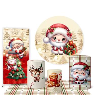 Imagem de Trio Capas Cilindro + Painel Redondo + Lateral e Tapete Natal (K3NAT0054)