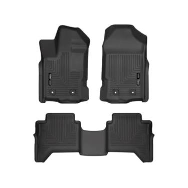 Imagem de Husky Liners Weatherbeater | Serve para Ford Ranger SuperCrew Cabine 2019-2022, forros de piso dianteiro e 2º assento - Preto, 3 peças. | 94101