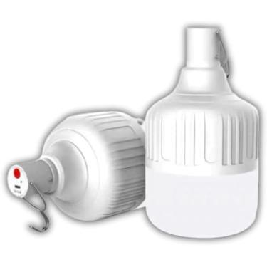 Imagem de Luminária de Emergência Recarregável Com 30w Lampada em Led de à Prova D'água Alta Potência Duração Contínua Até 8h 3 Modos de Iluminação Lampada Camping Carregamento USB Viagem (4 Unidades)