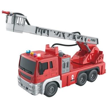 Imagem de Caminhão Bombeiro com mangueira que sai água de verdade, portas que ab