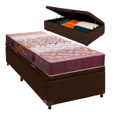 Imagem de Conjunto Cama Box Bau Blindado Solteiro + Colchão D26 Ortophedic Sankonfort