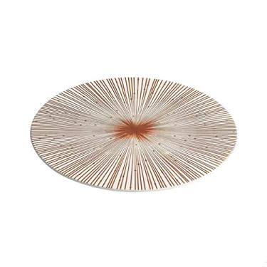 Imagem de Prato de serviço prato de comida ocidental criativo para uso doméstico, prato de bife de alta classe restaurante, prato plano para família, restaurante, hotel, etc. Pratos (Cor: B, Tamanho: 27,3 cm)