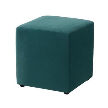 Imagem de Kit 2x Puff Quadrado Decorativo - Best Mobília, Azul Petróleo