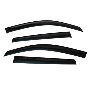 Imagem de GRJQRKHZ Defletor de janela lateral de carro para M&itsubishi Outlander 2014-2021 Weathershied viseira de porta vento sol proteção chuva janela lateral defletores de vento