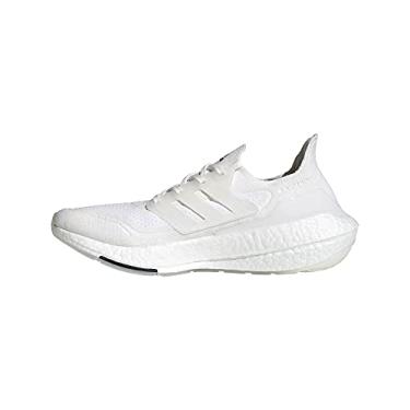 Imagem de adidas Tênis de corrida masculino Ultraboost-21, Não tingido/branco/branco creme, 39