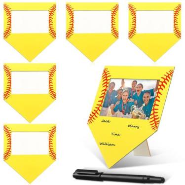 Imagem de Porta-retratos de softball Connvoice Connvoice 6 unidades para fotos d
