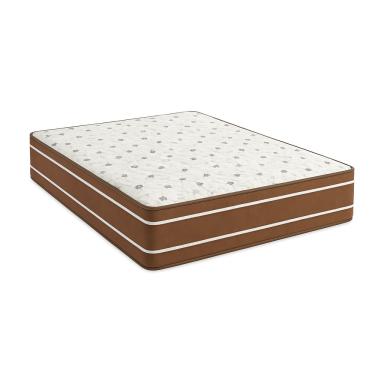 Imagem de Colchão Molas Bonnel 138x188x28 - Lateral Marrom PREMIUM
