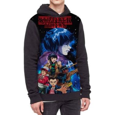 Imagem de Moletom Com Capuz Stranger Things Ref:86 - smoke, Preto, GG