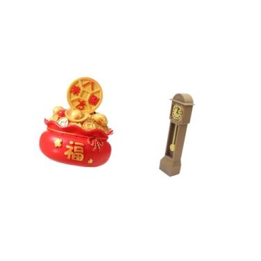 Imagem de Fenteer Ornamento de Cornucópia para Bacia de de Festival E Relógio de Pêndulo em Miniatura, Decoração Vintage para Sala de Estar, Presente de Inaugur