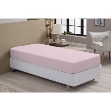Imagem de Kit 2 Lençol De Cama Solteiro 100% Algodão Avulso 180 Fios Egpcios Com Elástico(ROSE)