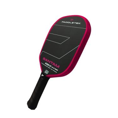 Imagem de Paddletek Bantam ESQ-C 14.3mm Pickleball Paddle with Polymer Honeycomb Core - Unidirectional RAW Carbon Fiber Pickleball Paddle – Torsional Weighting & Performance Grip - USAPA Approved - 5.5" Handle