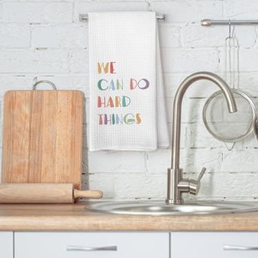 Imagem de Toalhas de prato inspiradoras de cozinha, presentes inspiradores para mulheres, toalhas de mão motivacionais coloridas para decoração de banheiro infantil, 40,6 x 61 cm