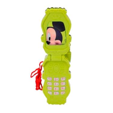 Imagem de Celular de Brinquedo Smartphone Flip Mickey Verde C/ Luz Som