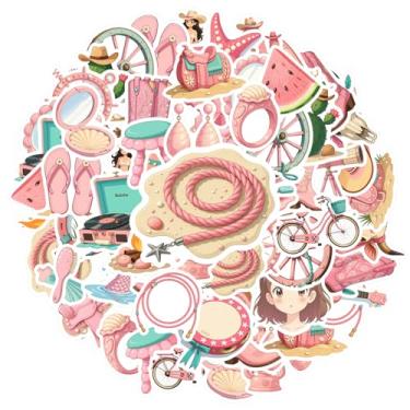 Imagem de 50 pçs Western Desert Floral Vintage Fun Teacher Reward Adesivos Animais Adesivos Encantadores À Prova D'água Grafite para Notebook Bagagem Celular Copo Guitarra DIY Skateboard Laptop Bagagem