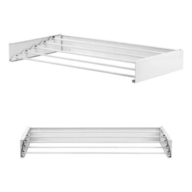 Imagem de Varal Mágico Parede Dobrável 80Cm Área De Serviço Banheiro