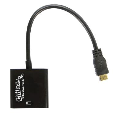 Imagem de Cabo Conversor Adaptador Mini HDMI para VGA - Cirilo Cabos