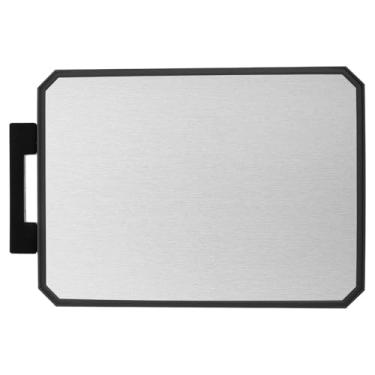 Imagem de KHZSPP Tábua de cortar para cozinha, 38 x 28 cm, aço inoxidável 304 de grau alimentício dupla face e PP, tábuas de corte para cozinha, não tóxicas, seguras para lava-louças, carne, vegetais, fácil de