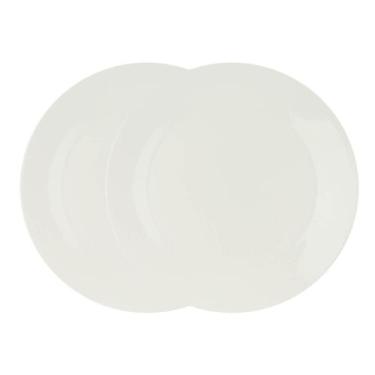 Imagem de Kit 2 Pratos Para Sobremesa De Porcelana Clean Branco 20Cm - Lyor