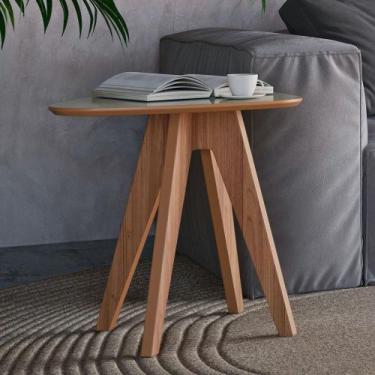 Imagem de Mesa de Centro/Lateral formato Orgânico 65x50cm TB614 Dalla Costa, Off