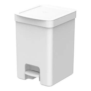 Imagem de Lixeira Pedal Com tampa 12 Litros Cozinha/banheiro Cesto/lixo - OU, Br
