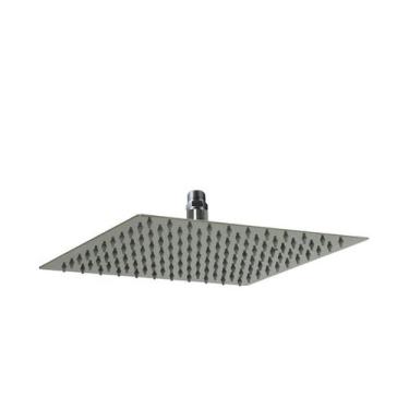 Imagem de Ducha 25x25 Inox 304 Slim Quadrado Com Niple Suporte De Teto - AMG Met