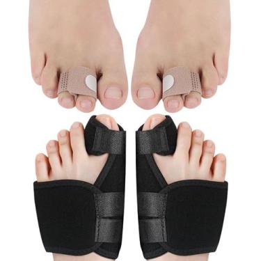 Imagem de Kit 4 peças tratamento joanete protetor contra dores no pé - SWG, PRET