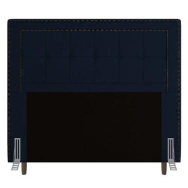 Imagem de Cabeceira Cama Box Casal Queen Size Luxor 160cm com Tachas e Frame Vel