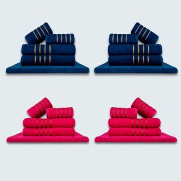 Imagem de Jogo De Toalhas 20 P?s Cole??o Montreal 100% Algod?o Az+rs