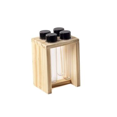 Imagem de Porta Tempero 4 Tubos Madeira Pinus - Stolf