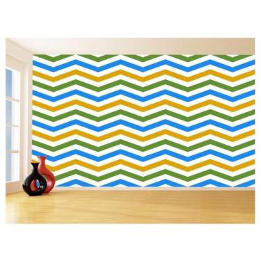Imagem de Papel De Parede 3D Sala Chevron Zig Zag Listras 3,5M Zig20 - Você Deco
