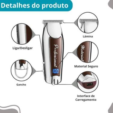 Imagem de Maquina Corta Cabelo Kemei Km-9164 Preto 110V/220V - Lippin, Bivolt