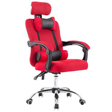 Imagem de Cadeiras de escritório ergonômicas, ajustáveis e reclináveis, cadeiras de computador, cabeça, cintura, pescoço, suporte para as costas com apoio de braço, cadeiras giratórias