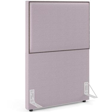 Imagem de Cabeceira Box Solteiro Com Tachas 100 cm Vicenza L02 Bouclê Rosê - Lyam Decor