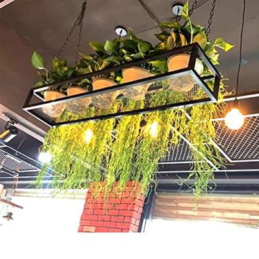 Imagem de Suporte suspenso para flores de teto, suporte de garrafa de vinho, prateleira de armazenamento flutuante - organizador de prateleira de vinho preto para bares, restaurantes, cozinhas (tamanho: 60 x 25