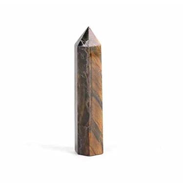 Imagem de GOMOSU 1 peça 100 mm cristal de quartzo natural cura pontos de pedra olho de tigre para decoração presentes adequados para casa pedras decorativas para casa
