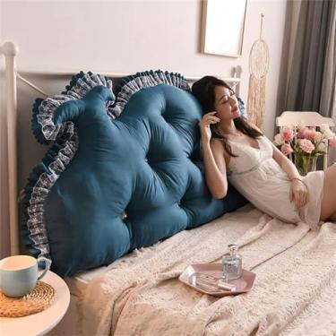 Imagem de Almofada de cunha de leitura, almofada de cabeceira removível para cama de solteiro, cama queen, beliche, enchimento de lacunas para crianças