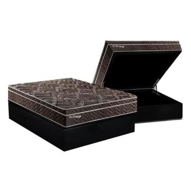 Imagem de Cama Box Baú Casal: Colchão Molas Ensacadas Paropas Privilege + Base Crc Suede Black (138x188)