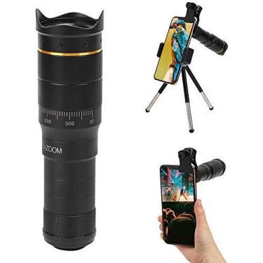 Imagem de Telescópio monocular para smartphones, ampliação de 22x, monóculo prisma HD BAK4 com clipe para celular, tripé de mesa e bolsa para celular