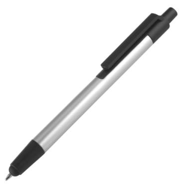 Imagem de Caneta Esferográfica em Metal, Ponta Touch, Escrita Azul, Corpo Cilíndrico, Ponta Fina, Grip Ergonômico, Multicolorido, 24 Unidades, para Colorir, a Partir de 3 Anos (Prata)