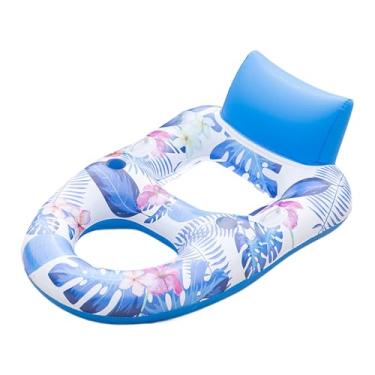 Imagem de Boias de piscina para adultos – espreguiçadeira flutuante portátil | Brinquedo inflável ao ar livre para homens e mulheres, lago praia, natação, rio, férias, passeio de barco verão