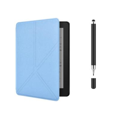 Imagem de Akacy Capa protetora de couro PU para Kindle Paperwhite 6.0 (Geração 2018), fina e leve, à prova d'água (11)