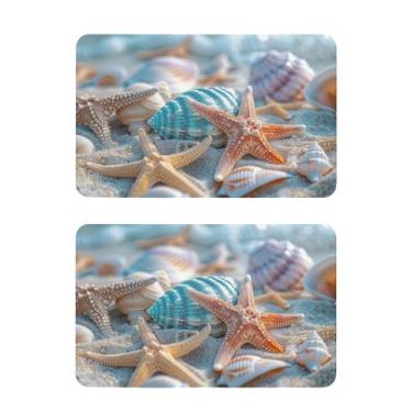 Imagem de Blueangle Conjunto de 2 ímãs de geladeira coloridos estrela-do-mar - Ímãs decorativos engraçados de geladeira de cozinha - Seguro para lava-louças e decoração magnética durável (362)