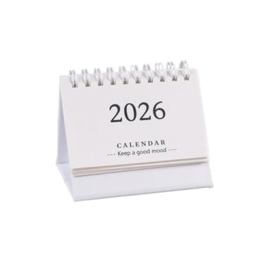Imagem de Mini calendário de mesa 2025-2026 - julho de 2025 a dezembro de 2026 pequeno calendário de mesa, mini alendar em pé C alendar 2026, 18 meses pequeno C alendar, 12 cm x 9 cm, pequeno bloco de notas