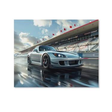 Imagem de HouLaiZhe Jdm Sports Car S2000 Track Sports Posters Tela Estética Decoração de Parede Pintura de Parede Impressão de Sala de Galeria Decoração de Parede para Quarto Sala de Estar Escritório 08 x 10