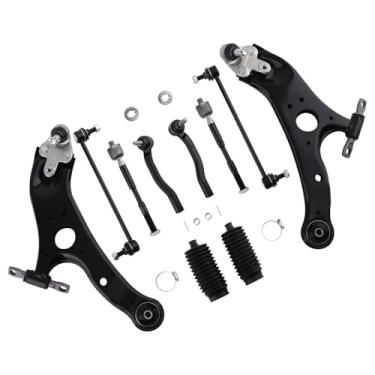 Imagem de maXpeedingrods 10Pcs Front Suspension Kit for Toyota Sienna 2011-2020, Lower Control Arm with Ball Joint, Sway Bars End Link, Outer Inner Tie Rod, Boots, K622035 K622036