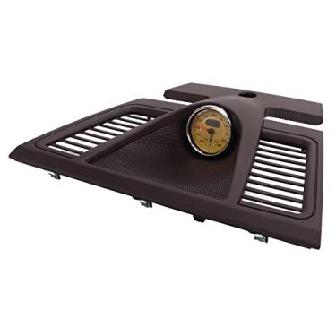 Imagem de Semme Guarnição da Tampa do Painel de Instrumentos do Dash Clock Com Substituição do Cronômetro para 2010 2016 OEM 970 552 151 01 7X0 Marsala Red ABS Dash Bezel Upgrade (Medidor amarelo)