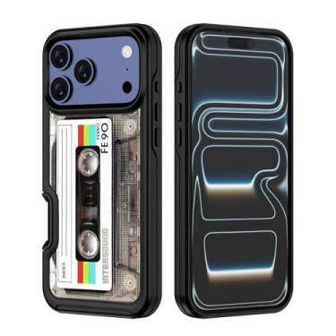 Imagem de XWMHHP Capa para iPhone 17 Pro Max compatível com Magsafe para homens e meninos, capa magnética resistente à prova de choque de 3 camadas - fita cassete retrô